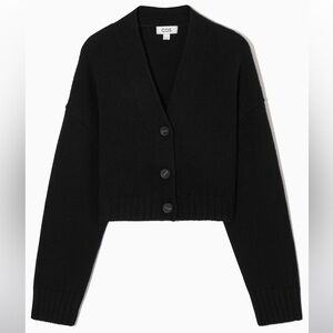 COS CHUNKY CROPPED CASHMERE-BLEND CARDIGAN